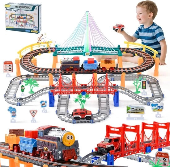 Treno elettrico di Natale - Treno di Natale elettrico - Treno intorno all'albero di Natale - Decorazione di Natale a vapore - Treno di Natale giocattolo - Treno di Natale con luce e suono - Decorazione di Natale - Accessori del villaggio di Natale