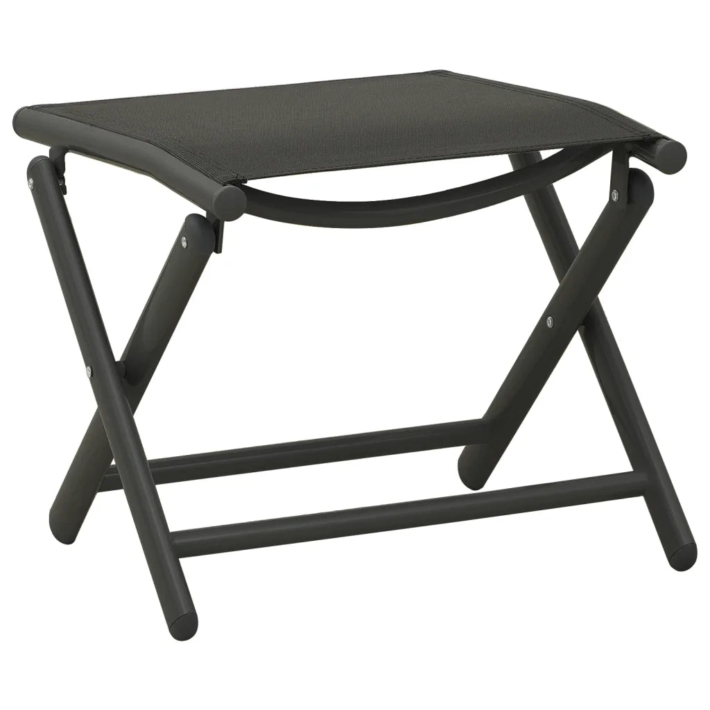 Set Divani da Giardino 3 pz in Textilene e Alluminio Nero 312198