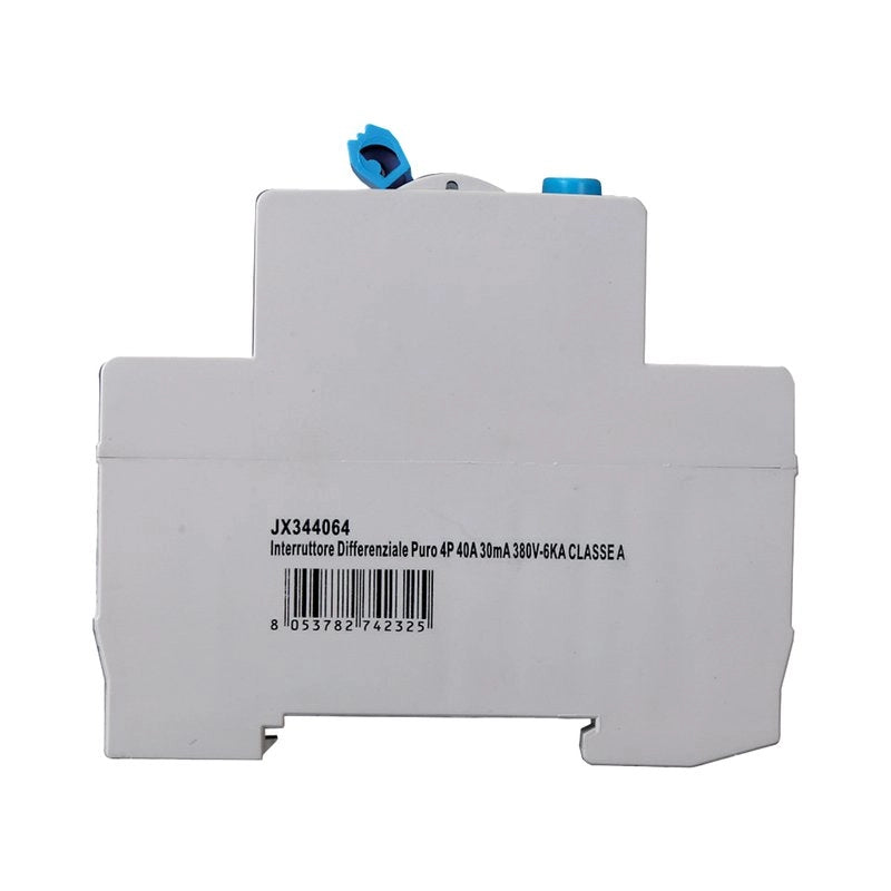 RCCB Interruttore Differenziale Puro Tipo A 3P+N 4M 6000A 30mA 40A AC 400V IP20 IEC61008-1