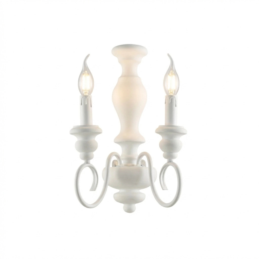 Applique Shabby Chic Cascina Bianco 2 Luci E14