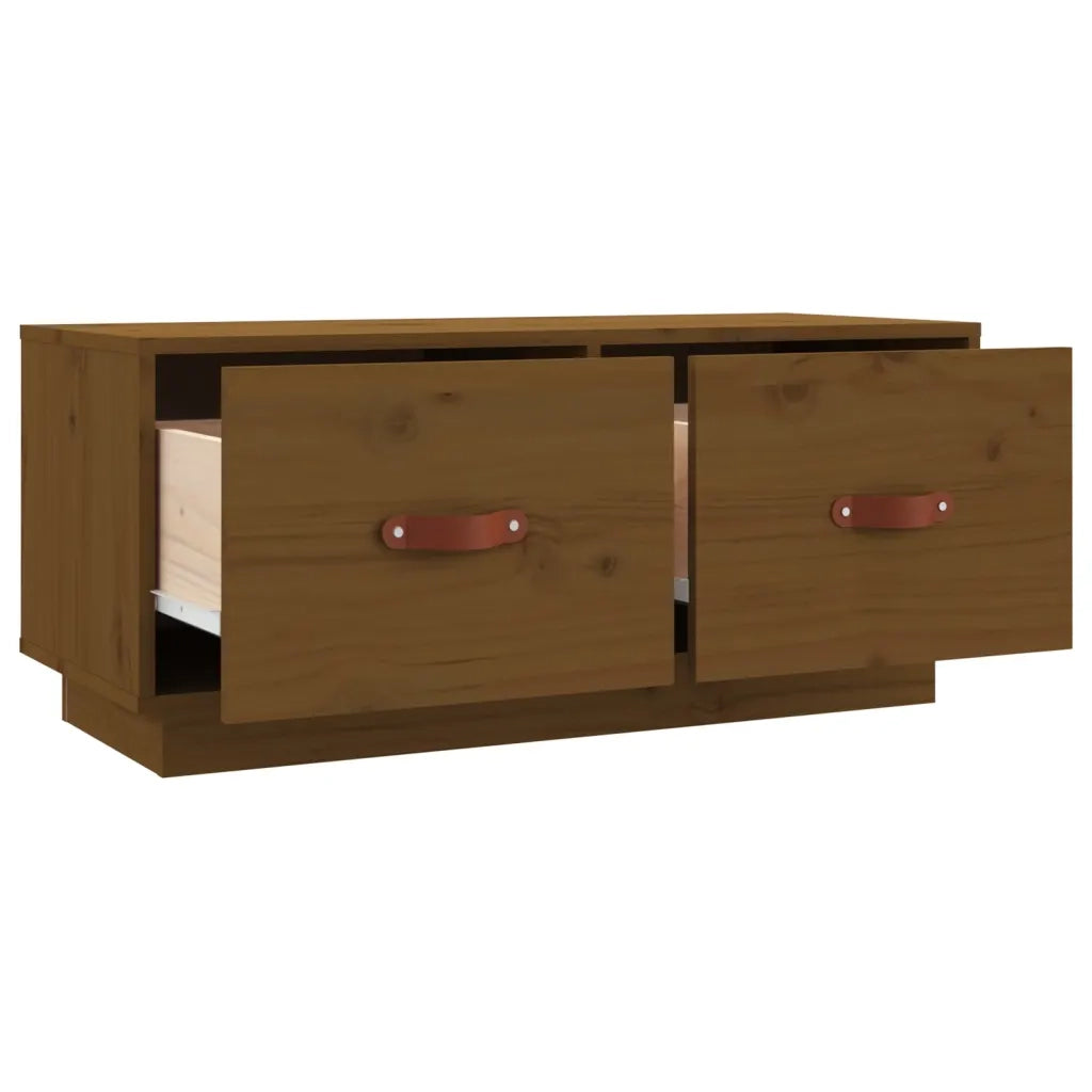 Mobile Porta TV ambra 80x34x35 cm in Legno Massello di Pino 818243