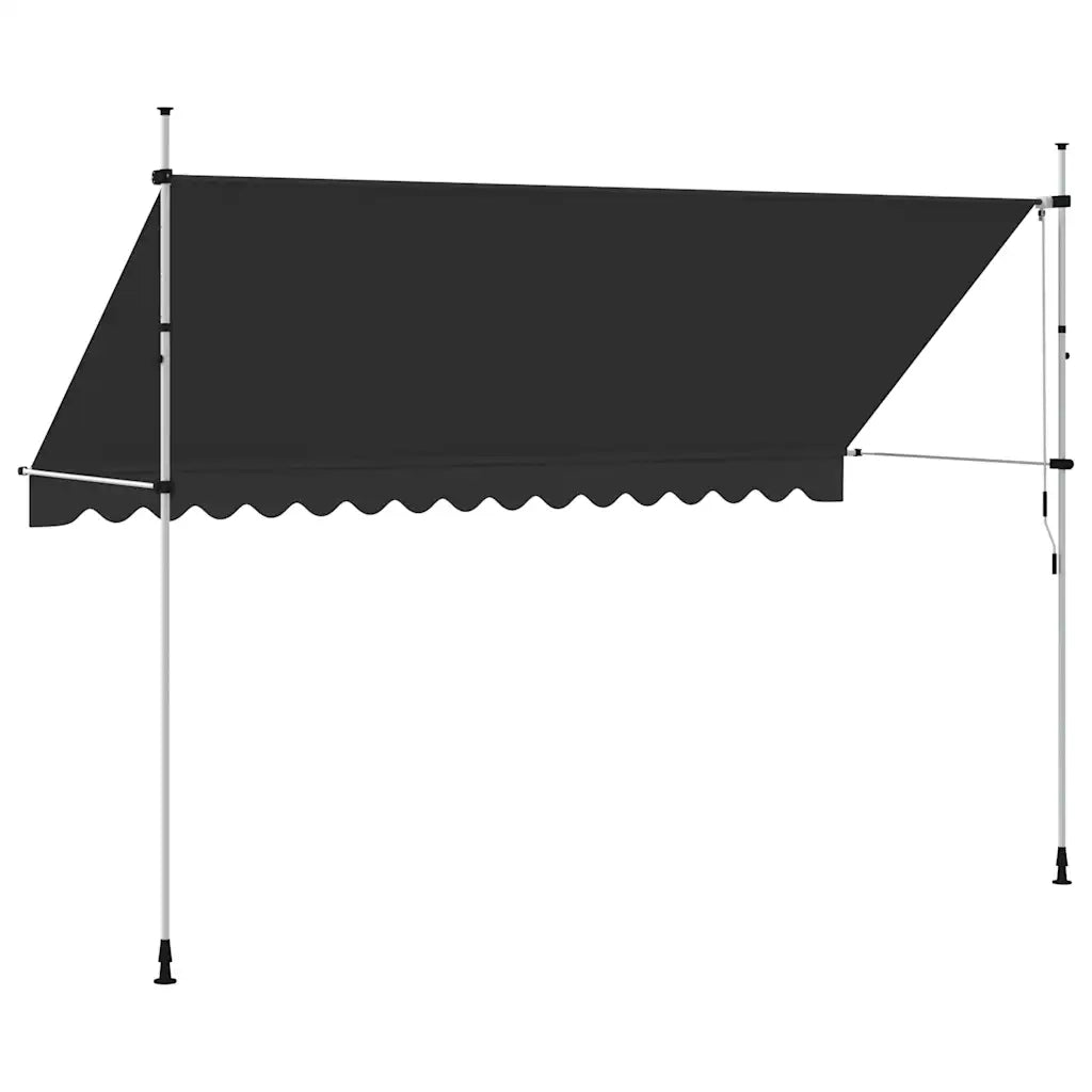 Tenda da Sole Retrattile Manuale-Tenda parasole per Patio 400 cm Antracite