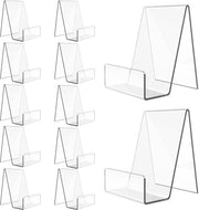 Supporto per Libri in Acrilico Transparente - 12 Pezzi - Supporto per Libri - Arte Manuale - Stabilità - Sostenibilità