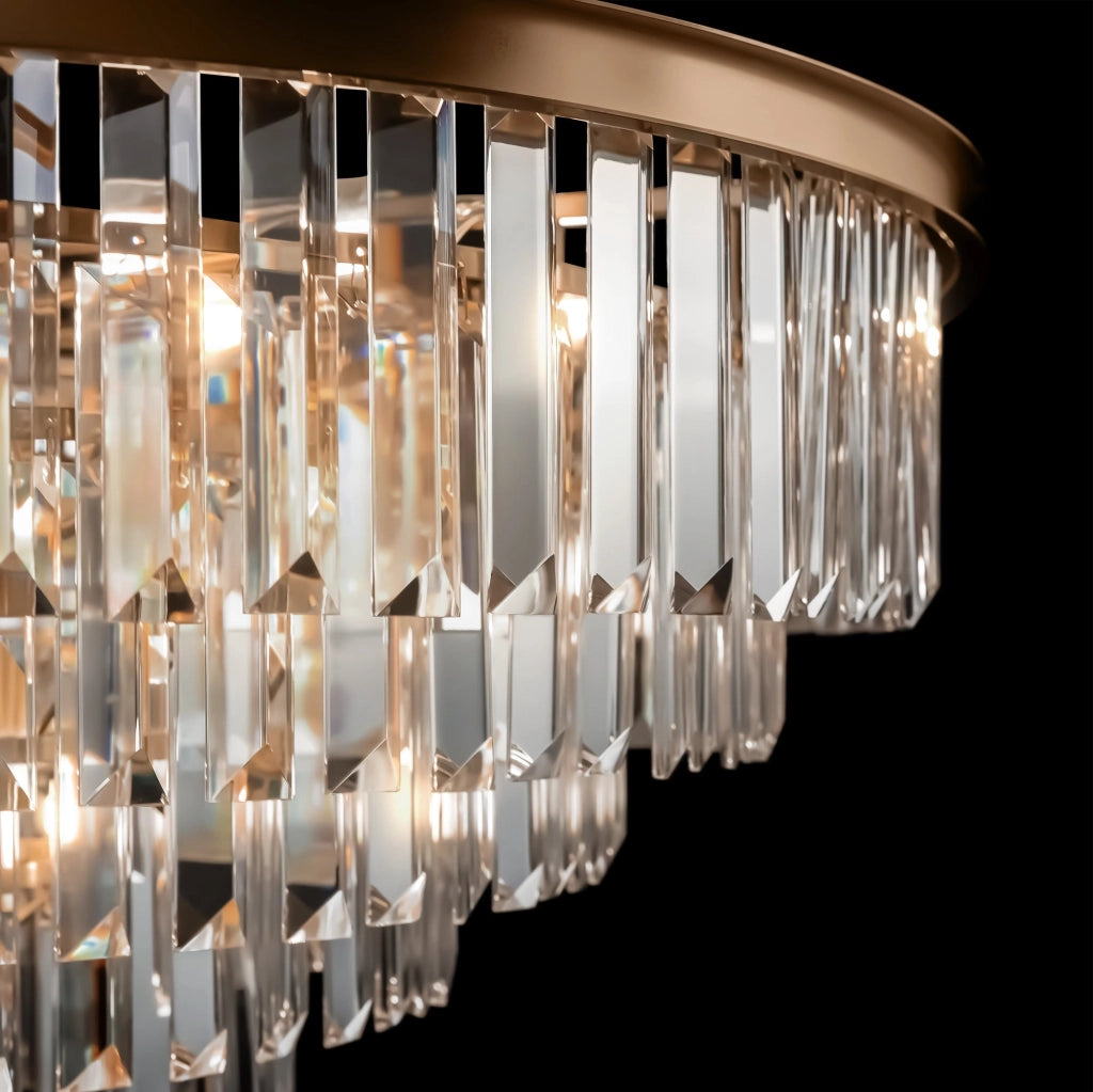 Lampada pendente Neoclassic in Metallo e Vetro Revero Ottone