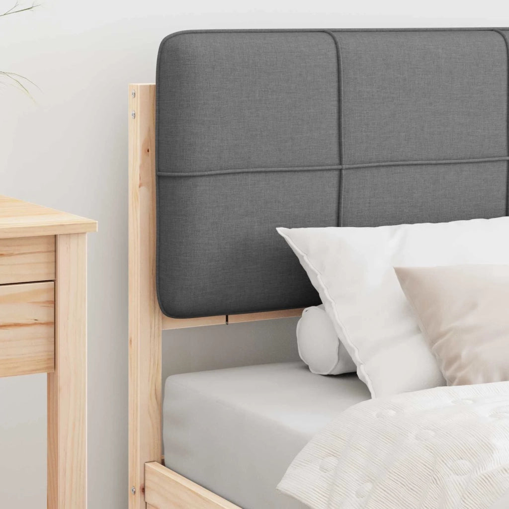 Letto con Testiera Rivestita Grigio chiaro 100 x 200 cm