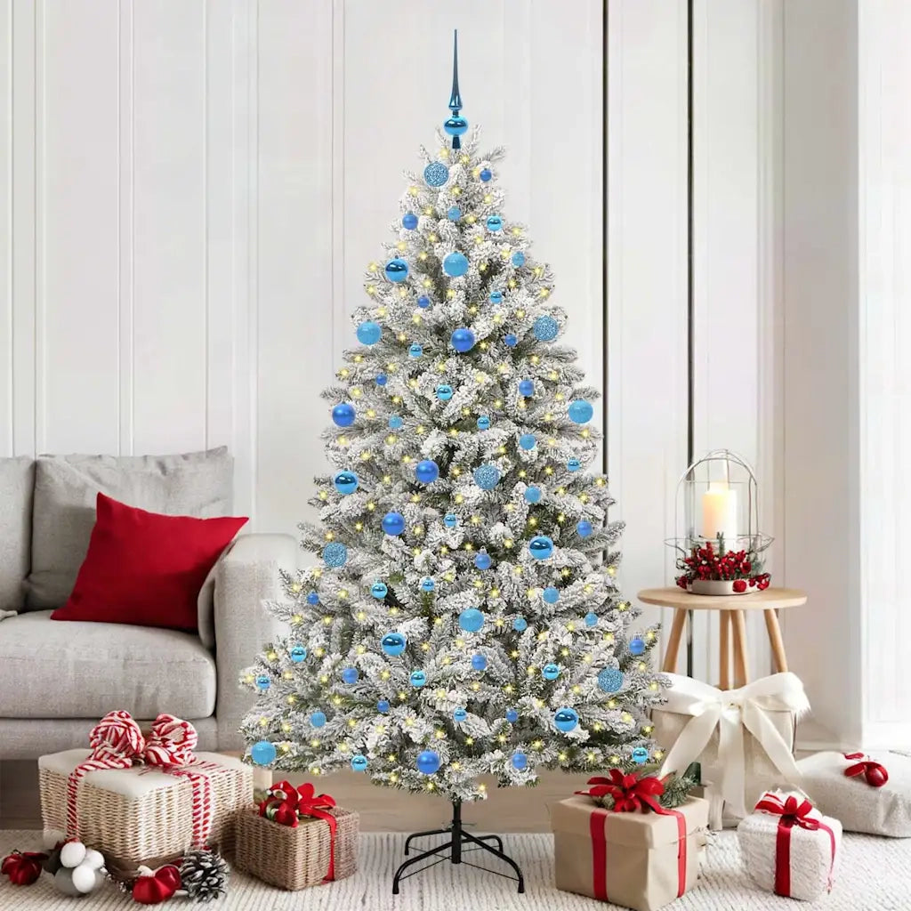 Albero di Natale | Decorazioni natalizie artificiale con 300 LED Verde e Bianco 180 cm
