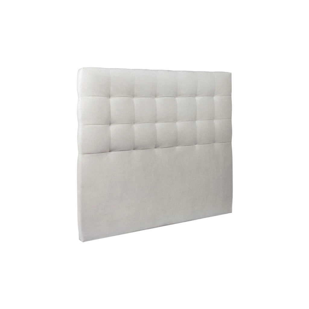 Testiera in tessuto velluto grigio chiaro imbottita L140 cm