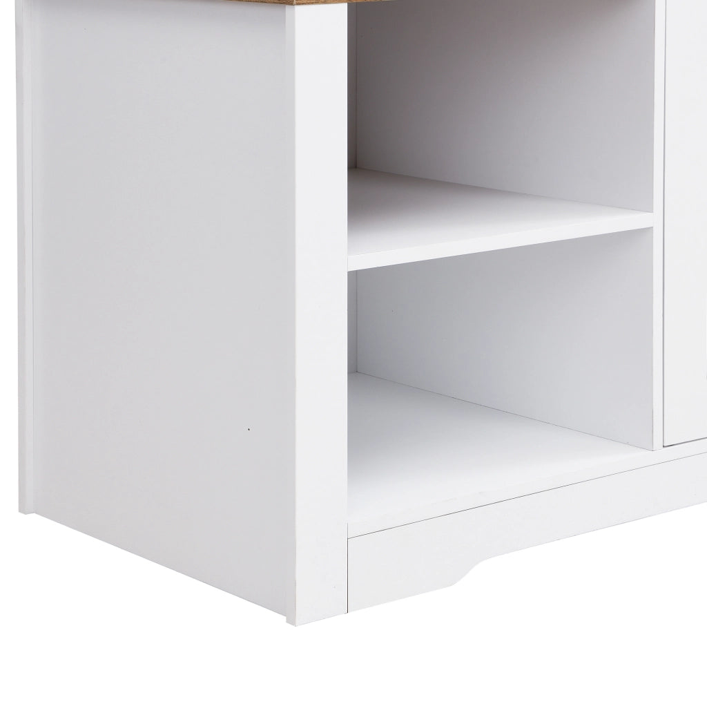 Armadio guardaroba ingresso 150x40x195 cm bianco in MDF, ganci e ripiani