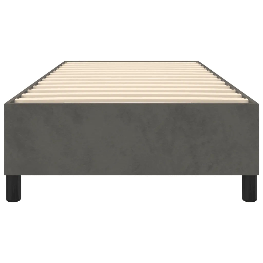 Struttura Letto a Rete a Molle Grigio Scuro 90x200 cm Velluto 3121097