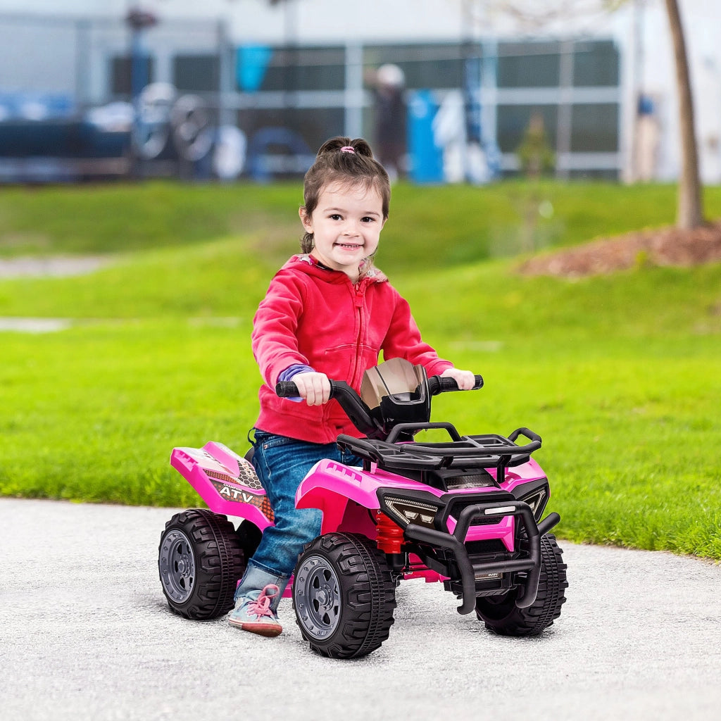 Quad Elettrico per Bambini 18-36 Mesi con Batteria Ricaricabile 6V 70x42x45 cm in Metallo e PP Rosa