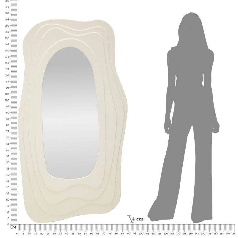 Specchio Da Muro Dafne Bianco cm 90x4x165