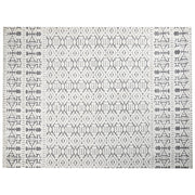 Tappeto decorativo in poliestere e cotone bianco e grigio 300 x 400 cm sala da pranzo camera da letto