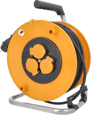 Cavo in rullo da 50 m con 3 prese e coperchio girevole per esterno IP44