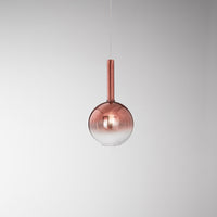 Sospensione Contemporanea Lollipop Vetro Rame 1 Luce E27 Ip20 D25