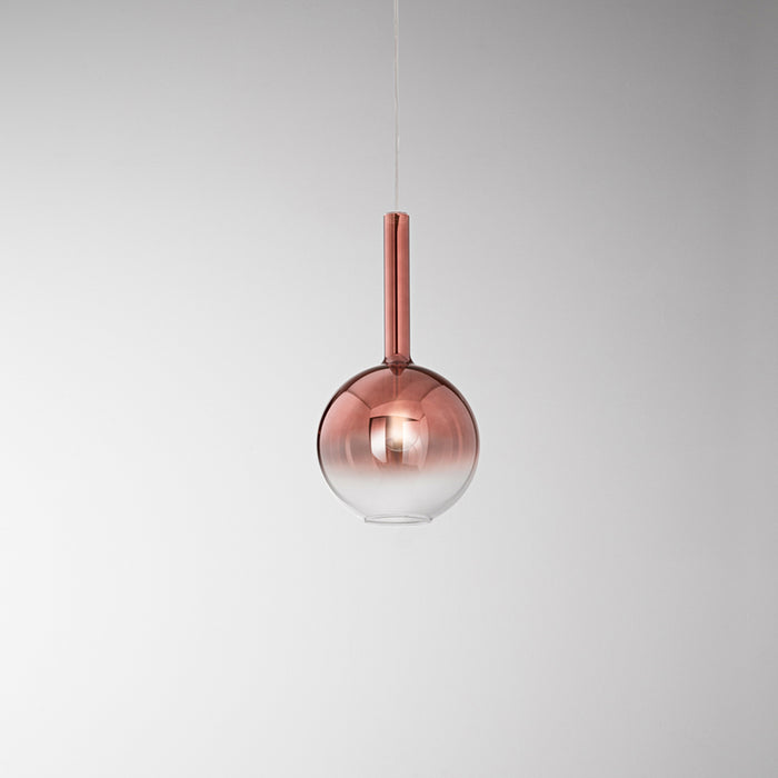 Sospensione Contemporanea Lollipop Vetro Rame 1 Luce E27 Ip20 D25