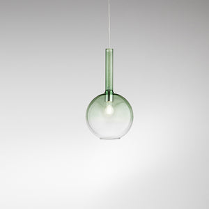 Sospensione Contemporanea Lollipop Vetro Verde 1 Luce E27 Ip20 D25