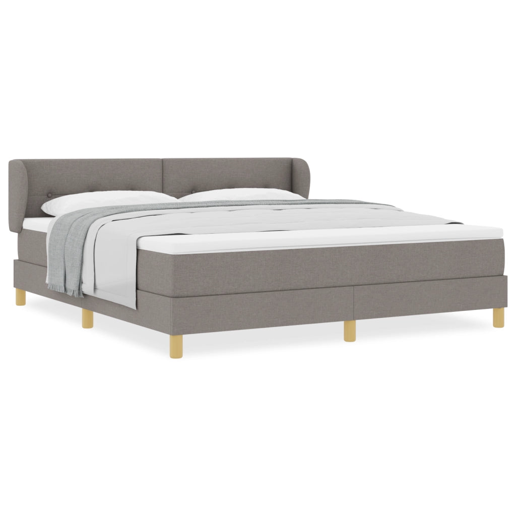 Letto con Materasso - Tortora 180x200 cm Tessuto