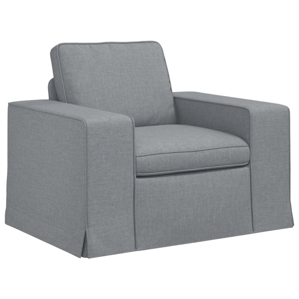 Divano 2 pcs Grigio chiaro 182 x 80 x 82 cm Tessuto