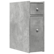 Mobiletto da bagno stretto con ruote 21,5 x 50 x 60 cm pratico mobile contenitore moderno in legno grigio cemento 02_0050658
