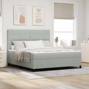 Letto a molle con materasso Grigio chiaro 180 x 200 cm Velluto 3339848