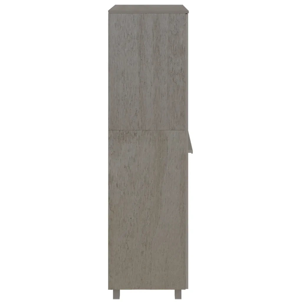 Armadio HAMAR Grigio Chiaro 89x50x180 cm Legno Massello di Pino 340483