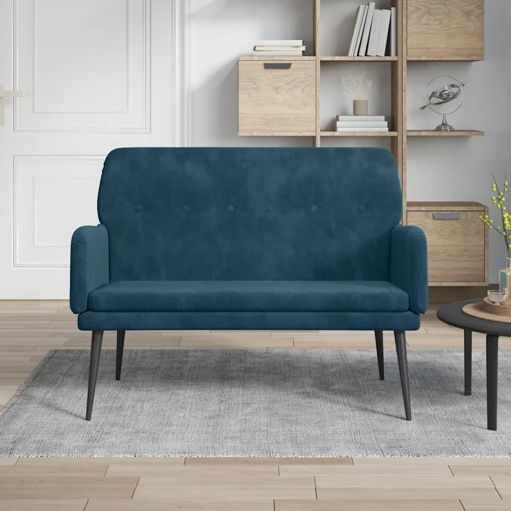 Panca Blu 108x79x79 cm in Velluto CFW4650562