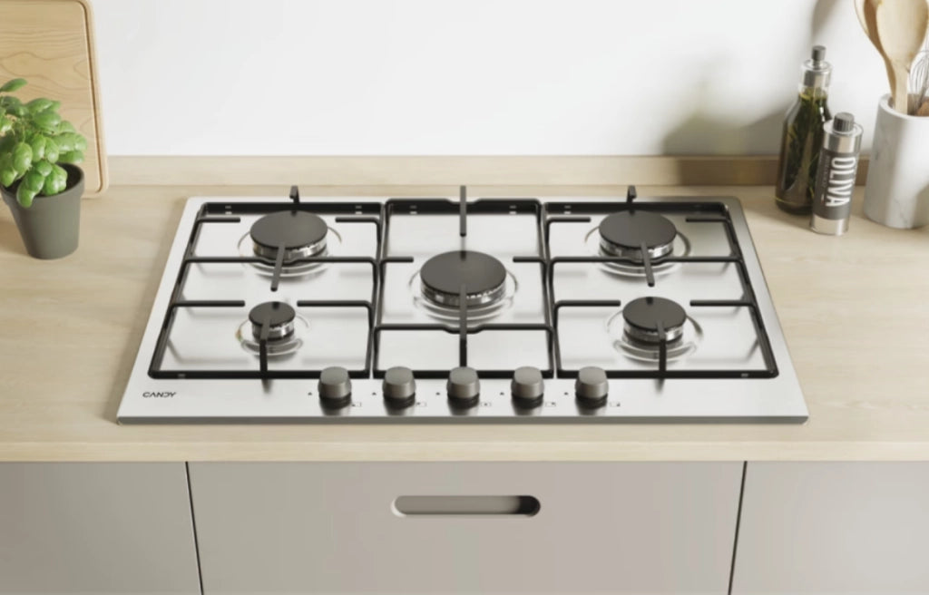 Candy Idea CHW7X Acciaio inox Da incasso Gas 5 Fornello(i)