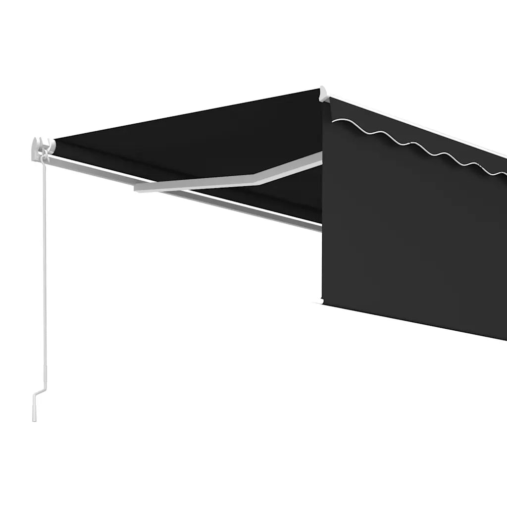 Tenda da Sole Retrattile Manuale con Parasole 4,5x3 m Antracite 3069319