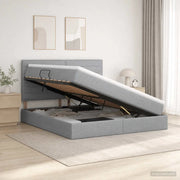 Letto con contenitore LED e materasso Grigio Chiaro 3459885