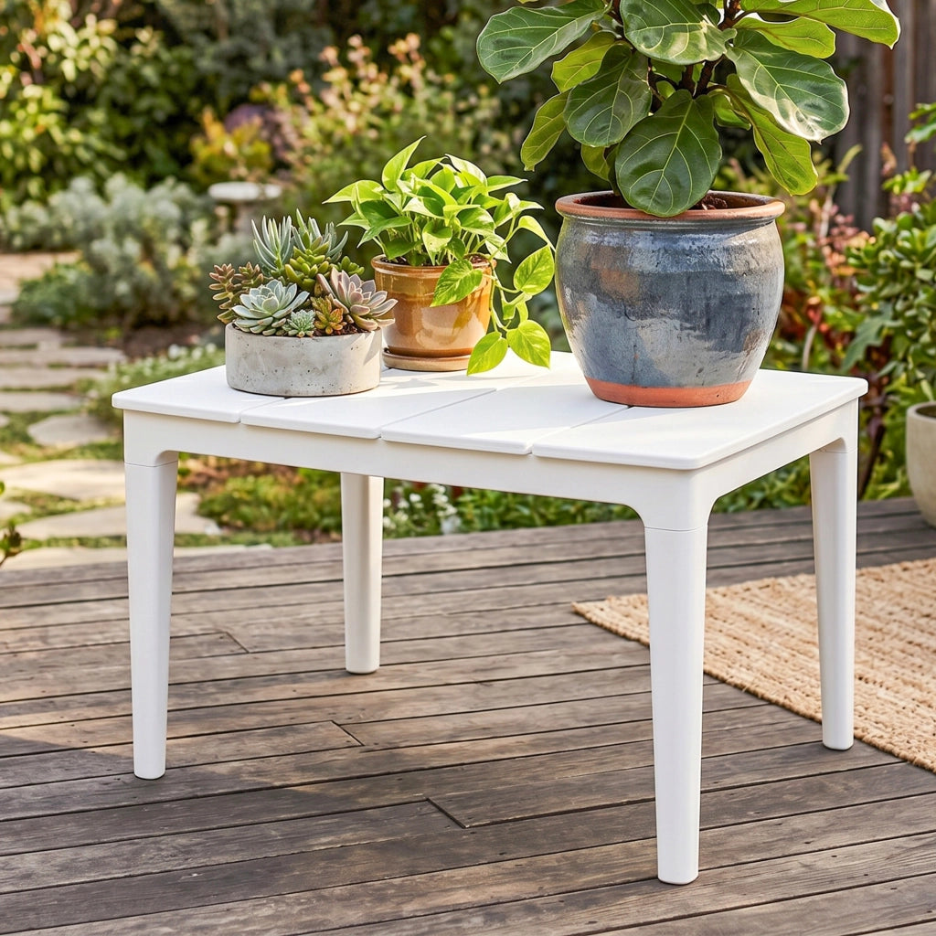 Tavolino da giardino rettangolare ¨C zephmum ¨C cremewei? 70x53cm