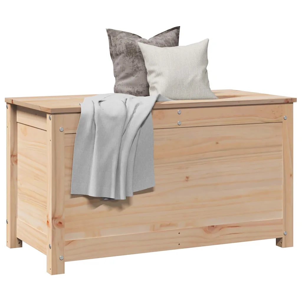 Contenitore Portaoggetti 80x40x45,5cm Legno Massello Pino 823534