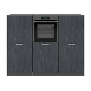 Cucine componibili piccole R-Line Calce nera/Antracite 180 cm Senza piano di lavoro Vicco