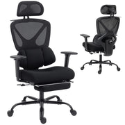 Sedia da ufficio ergonomica ¨C zephmum ¨C nero, 73x75x128 cm