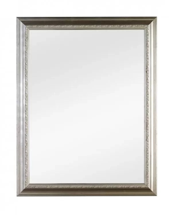 Specchiera in foglia argento rettangolare- misure:72 x 92 x 3