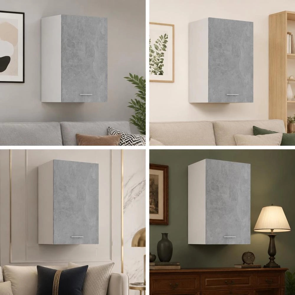 Lyon Wall Cabinet, Concrete Grey, 39.5x31x60 Cm, Wood-based Material