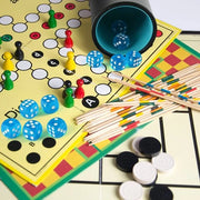 Set di Bicchieri in Pelle Grigia con 10 Dadi per Giochi