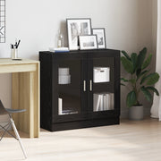 Mobile per libri  Nero Rovere 82,5x30,5x80 cm in legno ingegnerizzato
