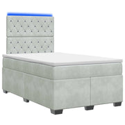Letto box spring con materasso Grigio Chiaro 120 x 190 cm 3455060