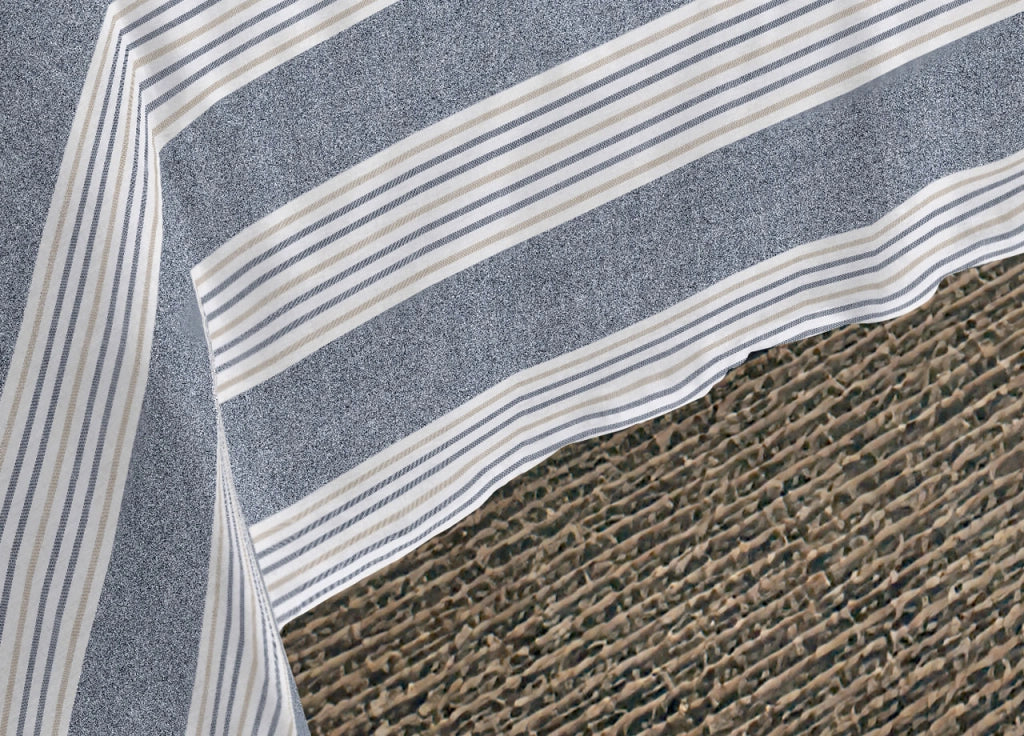 Sacco Copripiumino Piumone Letto In 100% Cotone Made Italy Vari Disegni RP - Piazza 1-2 - Righine Blu