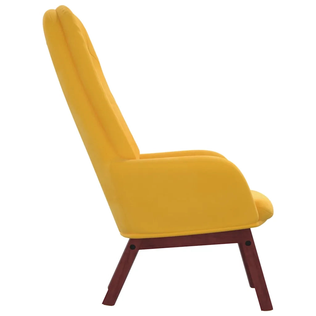 Poltrona Relax Giallo Senape in Velluto 341225