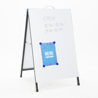 Espositore Pubblicitario Bifacciale Bifacciale con Lavagna 60x90 cm in Metallo Nero