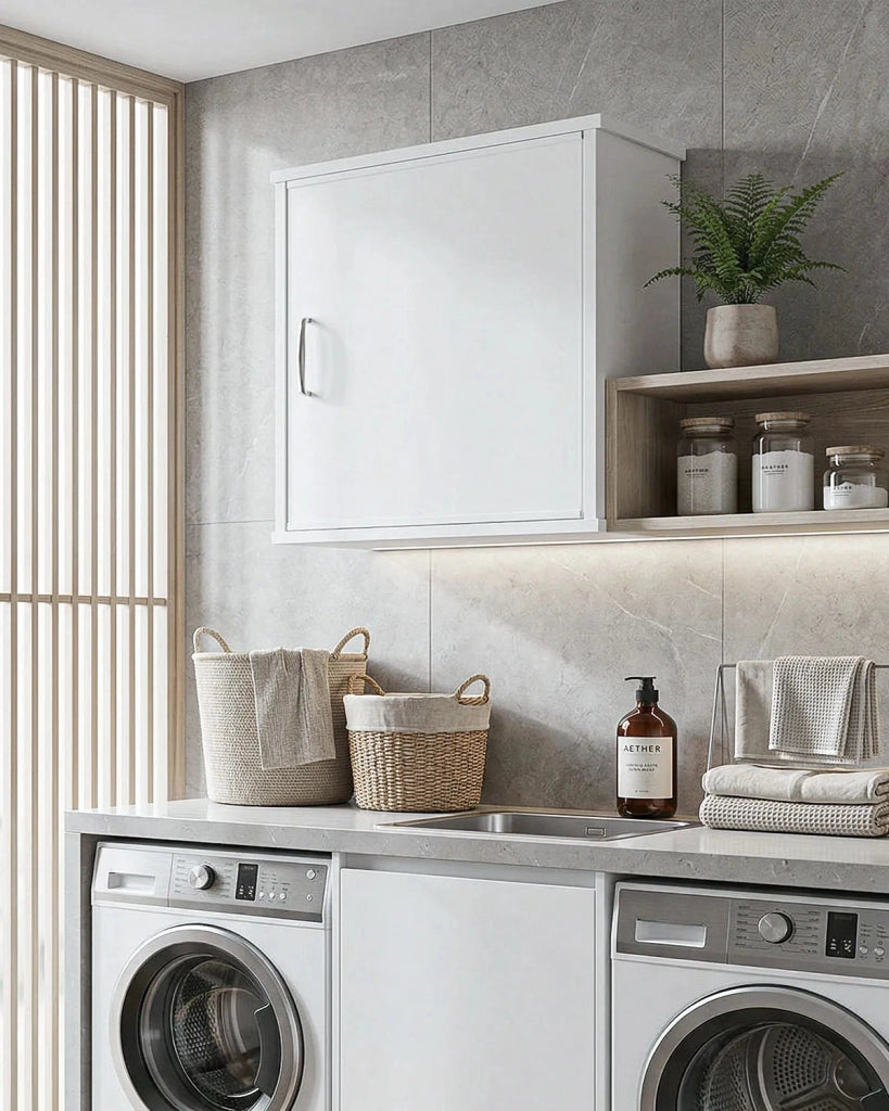 Pensile NEXA WALL 45 – Mobile Pensile in PVC con Ripiano Interno – 45x34x52 cm Bianco_