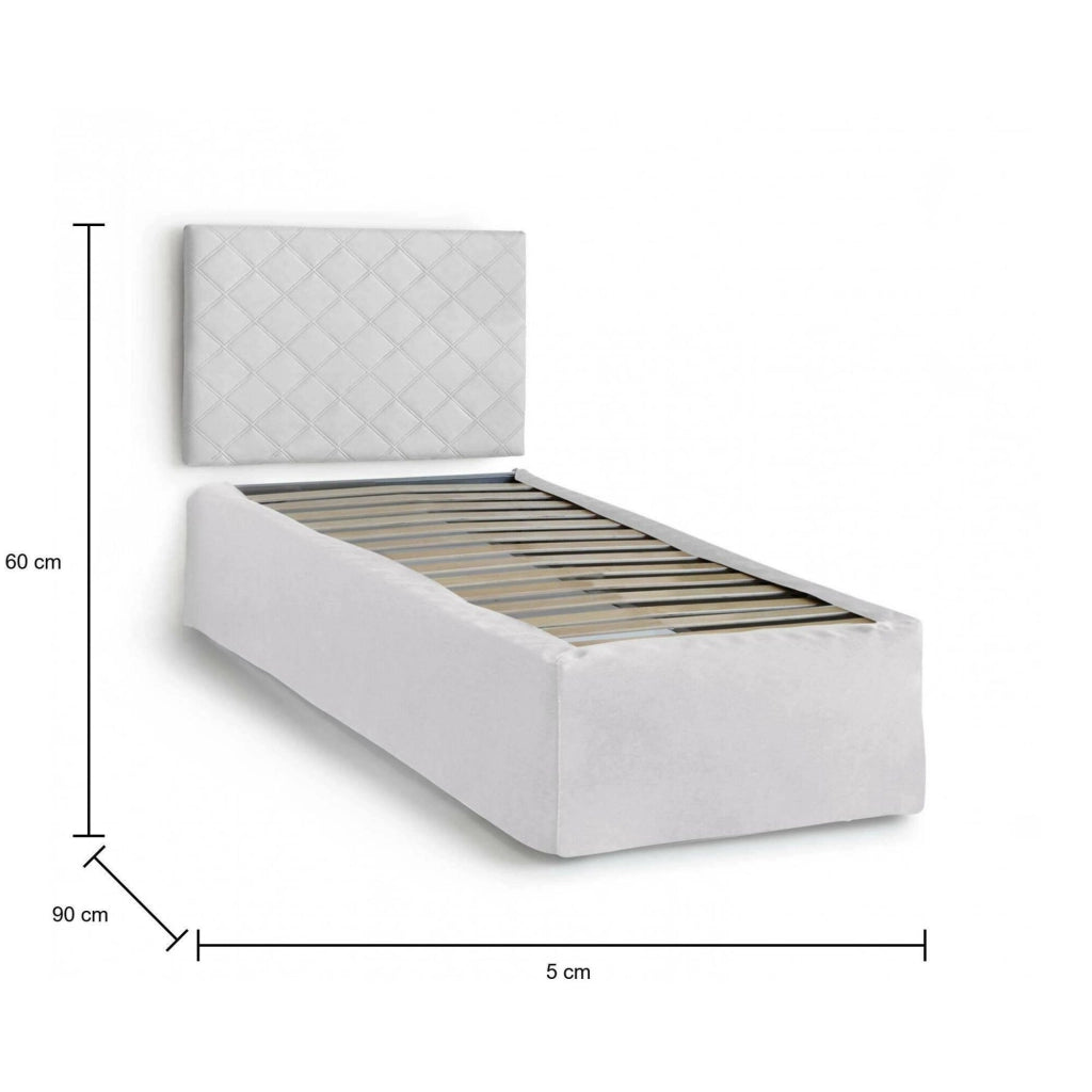 Accu, Letto Singolo Sfoderabile Made in Italy, Bianco
