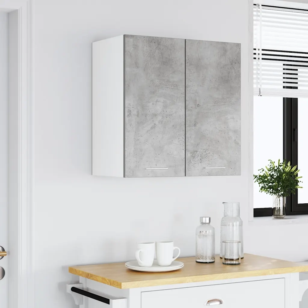 Pensile da Cucina Grigio Cemento 60x31x60 cm Legno Multistrato 861228