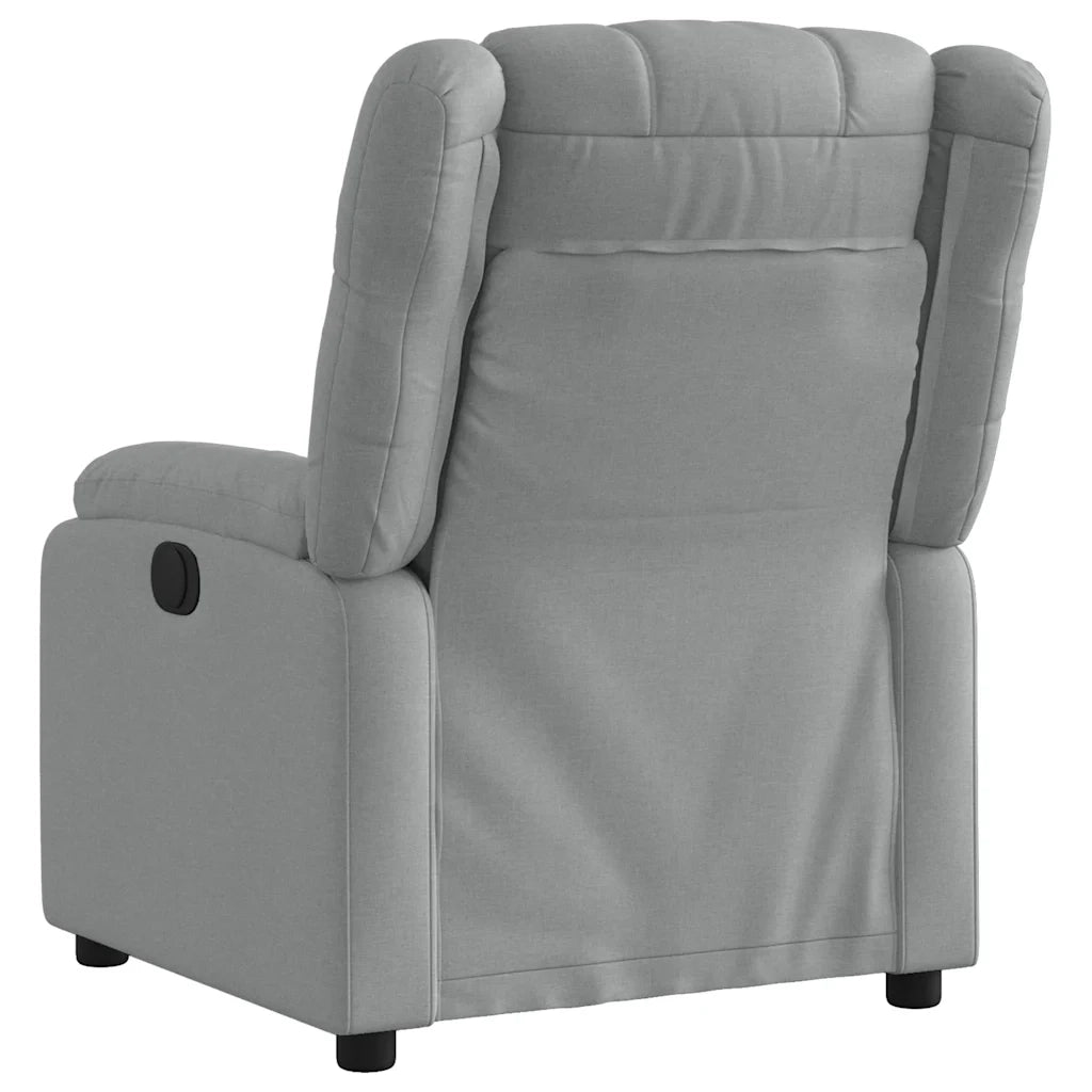 Divano Sedia-Poltrona reclinabile in Tessuto Grigio Chiaro 251456