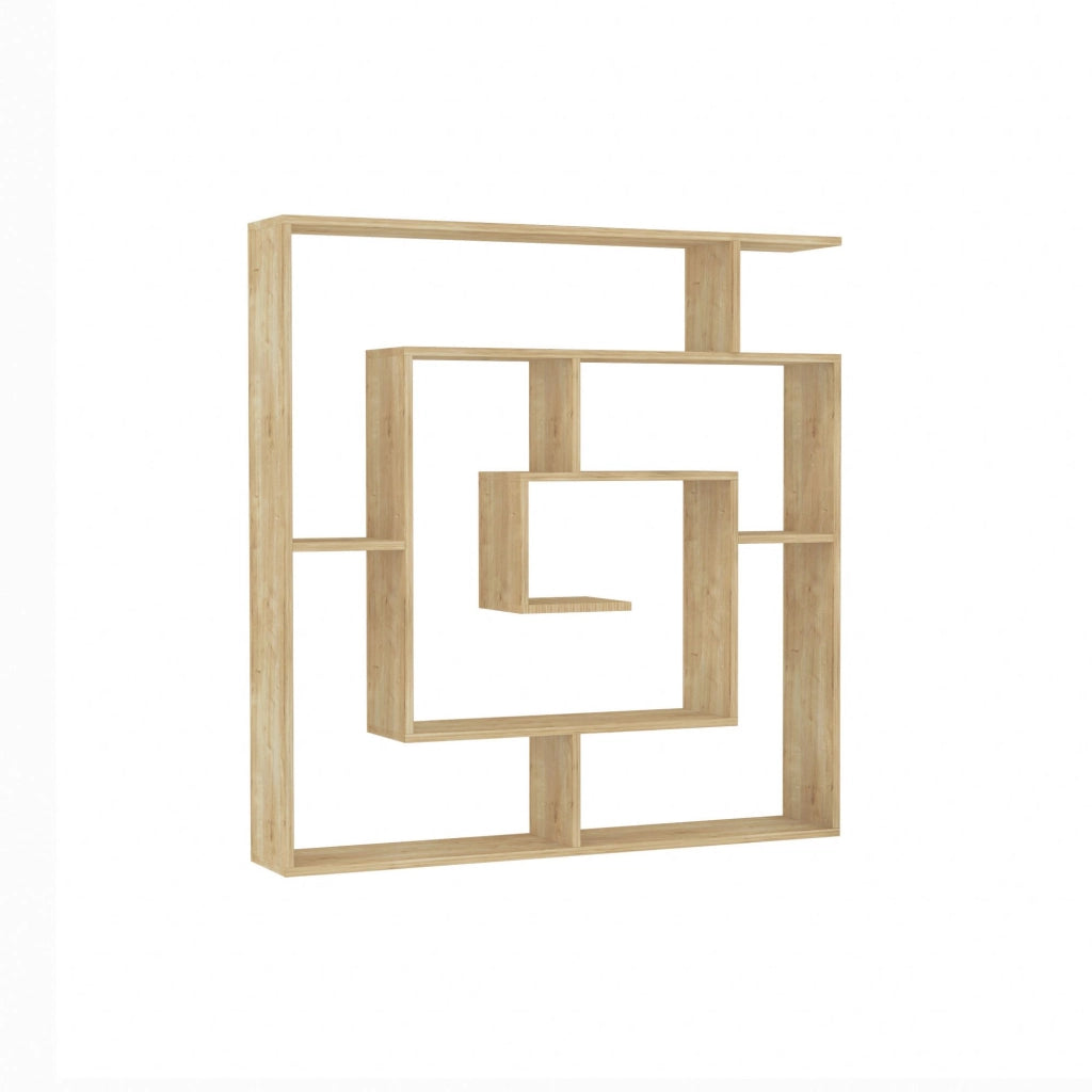 Libreria in legno "Labirent" - 125 x 22 x 129 cm - Beige