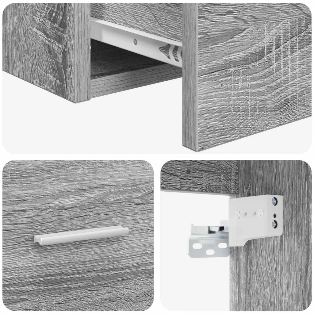 Set di mobili per il bagno Sonoma grigio Legno ingegnerizzato 3404387