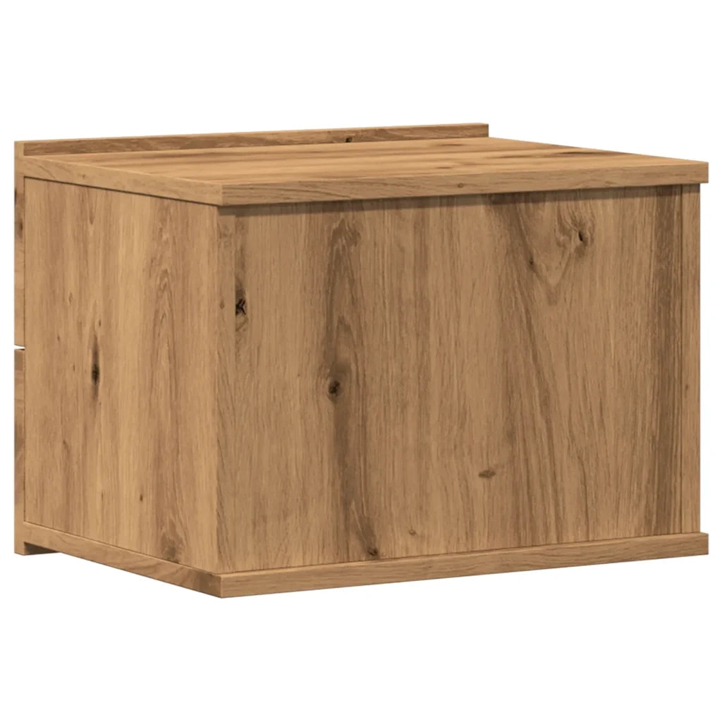 Comodini a Muro 2 pz Rovere Artigianale 40x32x30 cm 855947