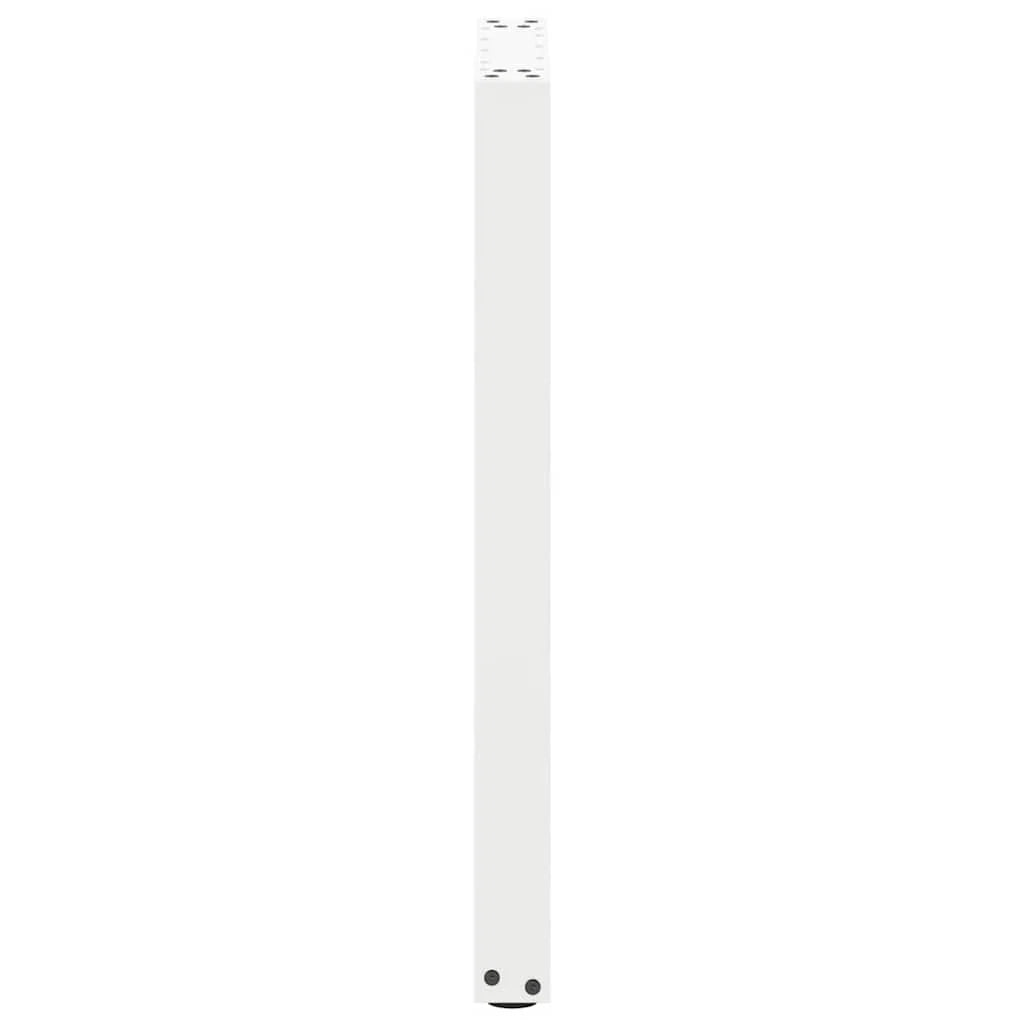 Set di 2 gambe per tavolo consolle a forma di U 38 x 72 cm con piedini regolabili stile moderno acciaio bianco 02_0057413