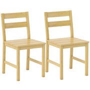 Set di 2 Sedie da Pranzo in Bamb¨´ ¨C Zephmum ¨C Naturale Senza Braccioli